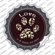 Love In All Shapes Novelty Bottle Cap Sticker Decal