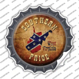 Southern Pride West Virginia Novelty Bottle Cap Sticker Decal