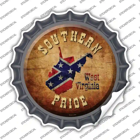 Southern Pride West Virginia Novelty Bottle Cap Sticker Decal