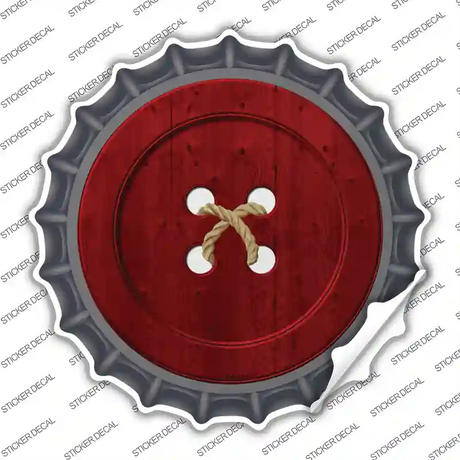 Red Button Novelty Bottle Cap Sticker Decal