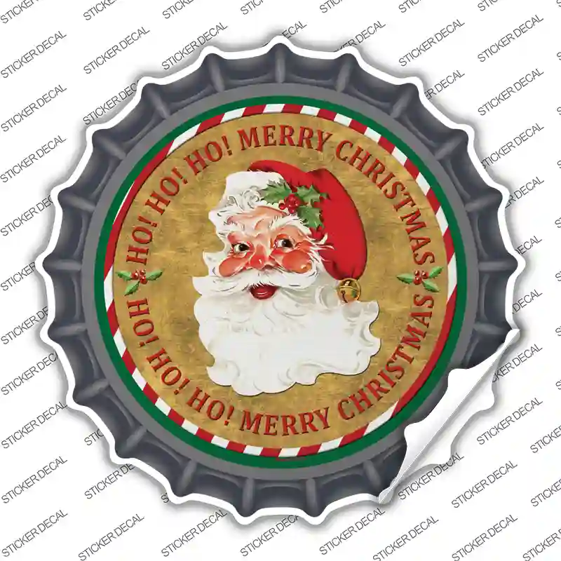 Ho Ho Ho Santa Novelty Bottle Cap Sticker Decal