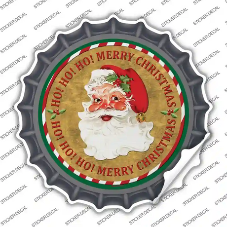 Ho Ho Ho Santa Novelty Bottle Cap Sticker Decal