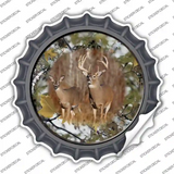 Deer On Camo Novelty Bottle Cap Sticker Decal
