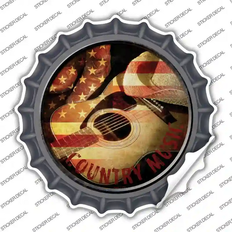 Country Music Novelty Bottle Cap Sticker Decal