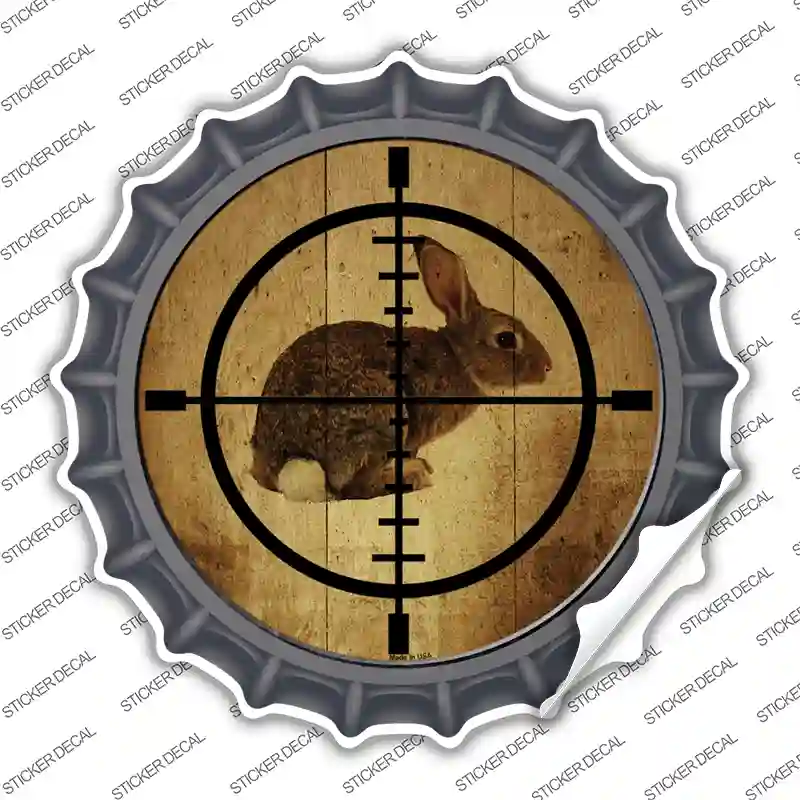 Rabbit Hunter Novelty Bottle Cap Sticker Decal