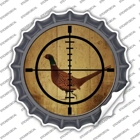 Pheasant Hunter Novelty Bottle Cap Sticker Decal