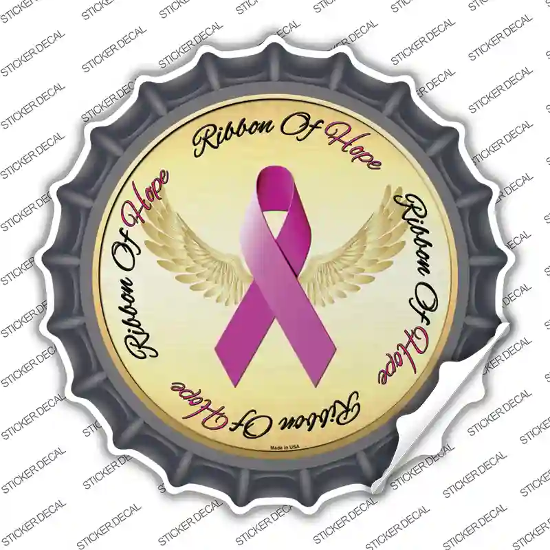 Ribbon Of Hope Novelty Bottle Cap Sticker Decal
