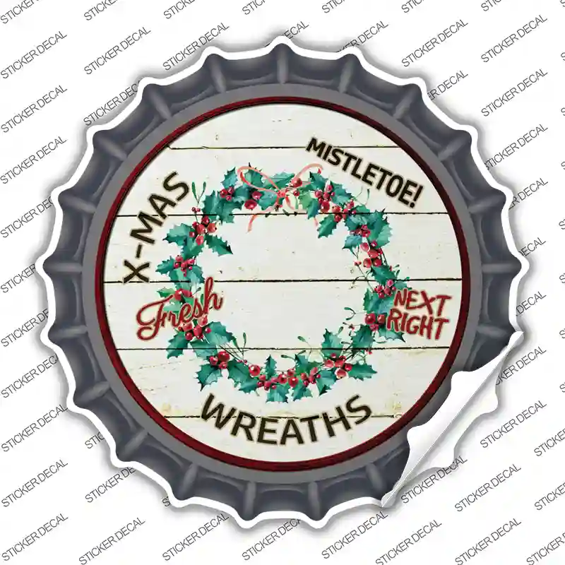 Wreaths Novelty Bottle Cap Sticker Decal