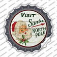 Visit Santa Novelty Bottle Cap Sticker Decal