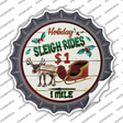 Sleigh Rides Novelty Bottle Cap Sticker Decal
