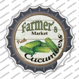 Farmers Market Cucumber Novelty Bottle Cap Sticker Decal