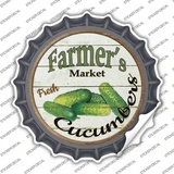 Farmers Market Cucumber Novelty Bottle Cap Sticker Decal