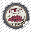 Farmers Market Cherries Novelty Bottle Cap Sticker Decal