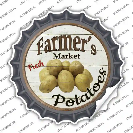 Farmers Market Potatoes Novelty Bottle Cap Sticker Decal