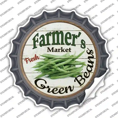Farmers Market Green Beans Novelty Bottle Cap Sticker Decal