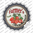 Farmers Market Strawberries Novelty Bottle Cap Sticker Decal