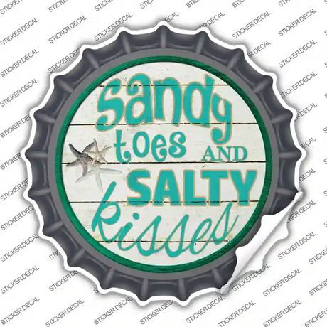 Sandy Toes Novelty Bottle Cap Sticker Decal