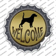 Welcome With Dogs Novelty Bottle Cap Sticker Decal
