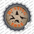 Hunting Zone Novelty Bottle Cap Sticker Decal