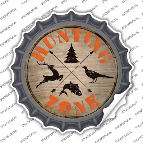 Hunting Zone Novelty Bottle Cap Sticker Decal