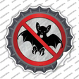 No Bats Novelty Bottle Cap Sticker Decal