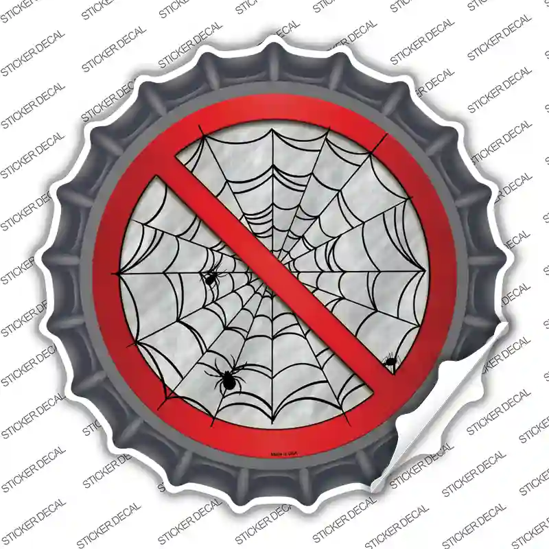No Web Novelty Bottle Cap Sticker Decal