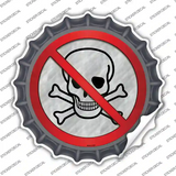 No Skull Novelty Bottle Cap Sticker Decal