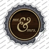 Mr And Mrs Novelty Bottle Cap Sticker Decal