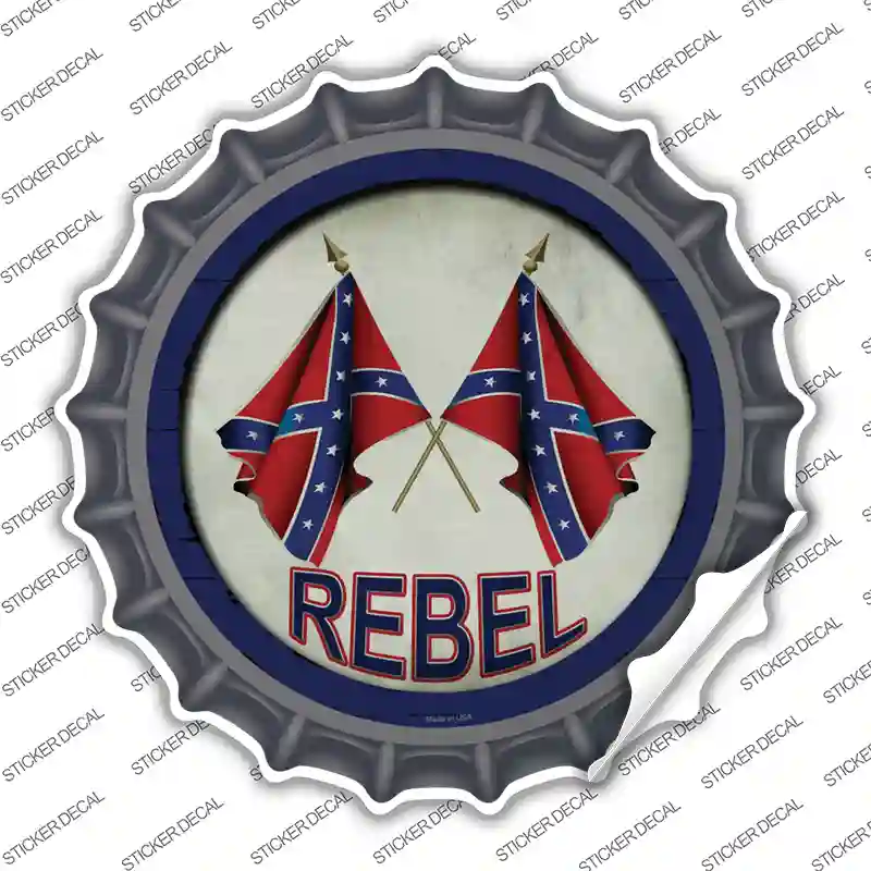 Rebel Novelty Bottle Cap Sticker Decal