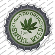 Smoke Weed Novelty Bottle Cap Sticker Decal
