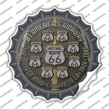 Route 66 Black Top Novelty Bottle Cap Sticker Decal