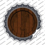 Wooden Background Novelty Bottle Cap Sticker Decal