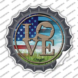 Love Oregon Novelty Bottle Cap Sticker Decal