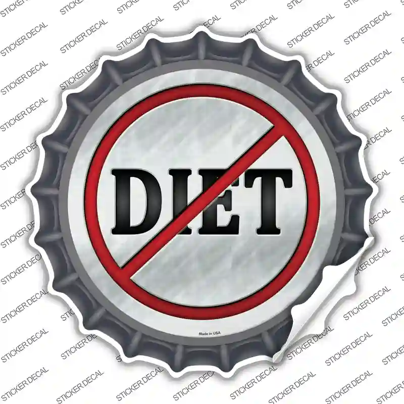 Diet Novelty Bottle Cap Sticker Decal