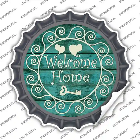 Welcome Home Novelty Bottle Cap Sticker Decal