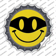 Masked Smile Novelty Bottle Cap Sticker Decal
