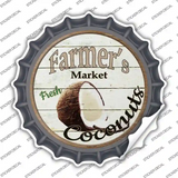 Farmers Market Coconut Novelty Bottle Cap Sticker Decal
