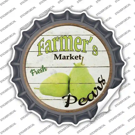 Farmers Market Pears Novelty Bottle Cap Sticker Decal