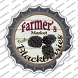 Farmers Market Black Berries Novelty Bottle Cap Sticker Decal