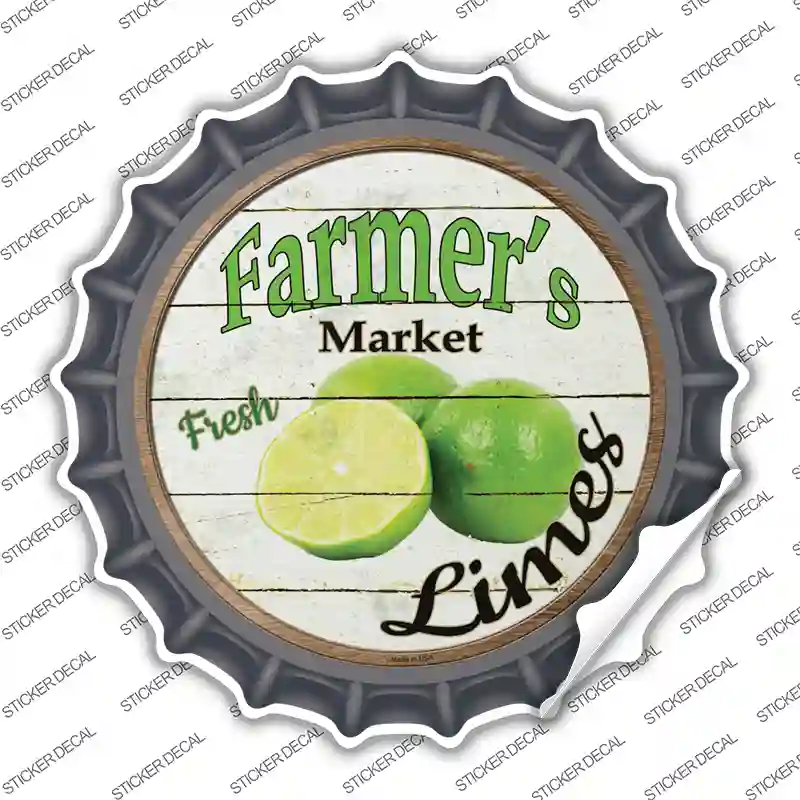 Farmers Market Limes Novelty Bottle Cap Sticker Decal