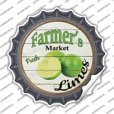 Farmers Market Limes Novelty Bottle Cap Sticker Decal