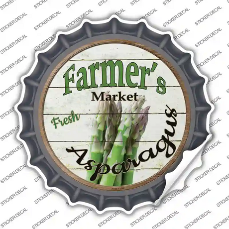 Farmers Market Asparagus Novelty Bottle Cap Sticker Decal