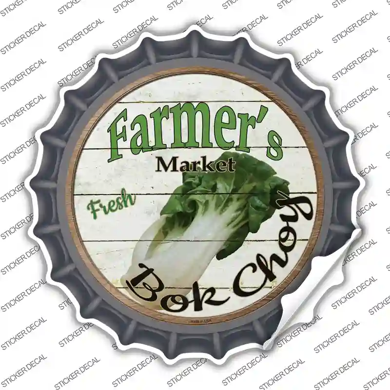 Farmers Market Bok Choy Novelty Bottle Cap Sticker Decal