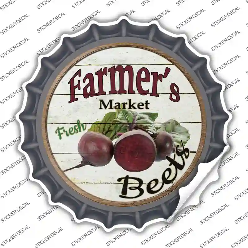 Farmers Market Beets Novelty Bottle Cap Sticker Decal