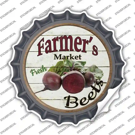 Farmers Market Beets Novelty Bottle Cap Sticker Decal