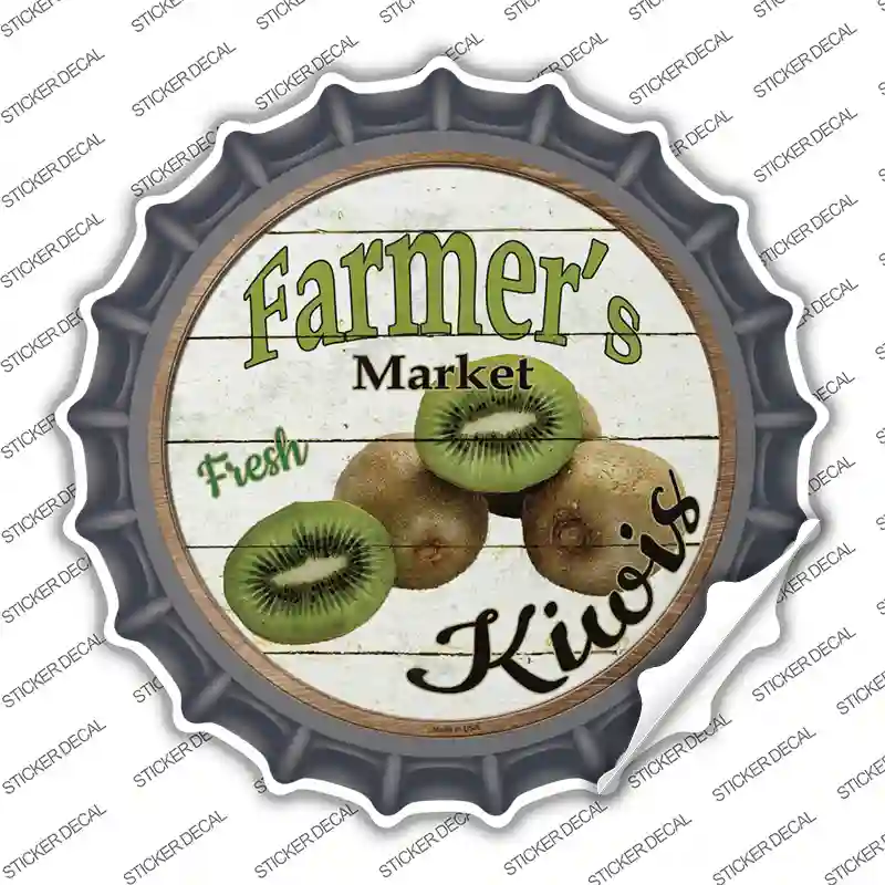 Farmers Market Kiwis Novelty Bottle Cap Sticker Decal