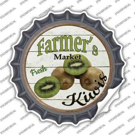 Farmers Market Kiwis Novelty Bottle Cap Sticker Decal