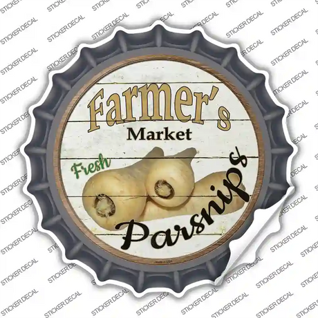 Farmers Market Parsnips Novelty Bottle Cap Sticker Decal