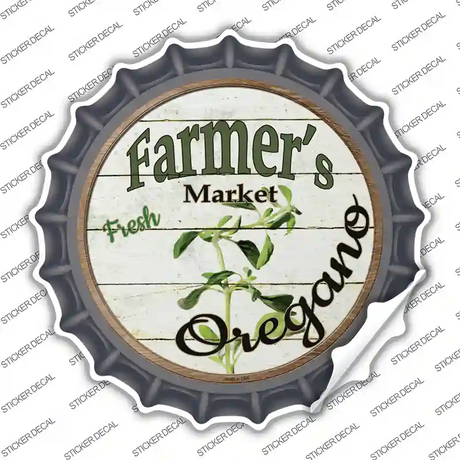Farmers Market Oregano Novelty Bottle Cap Sticker Decal