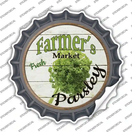 Farmers Market Parsley Novelty Bottle Cap Sticker Decal